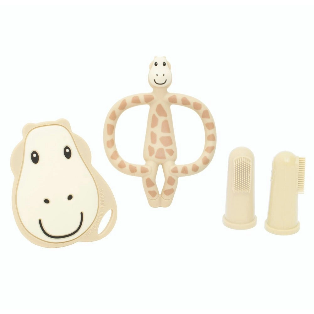 Matchstick Monkey Teething Starter Set Baby Silicone Teether 3m+ Gigi Giraffe