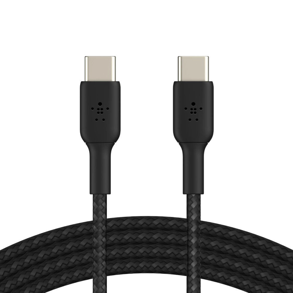 Belkin 1M Braided USB-C to USB-C Data/Charging Cable for Smartphones Black