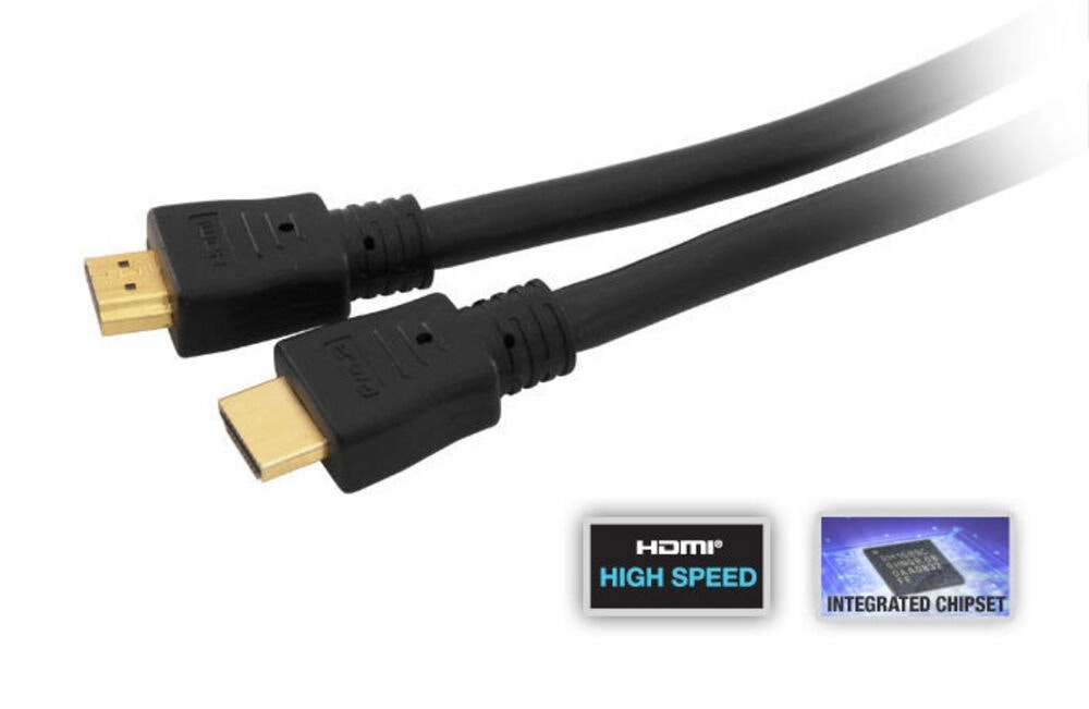 Pro2 HLVR20 20M HDMI Cable Lead High Speed w Repeater V1.3 Extender 1080P HD BLK