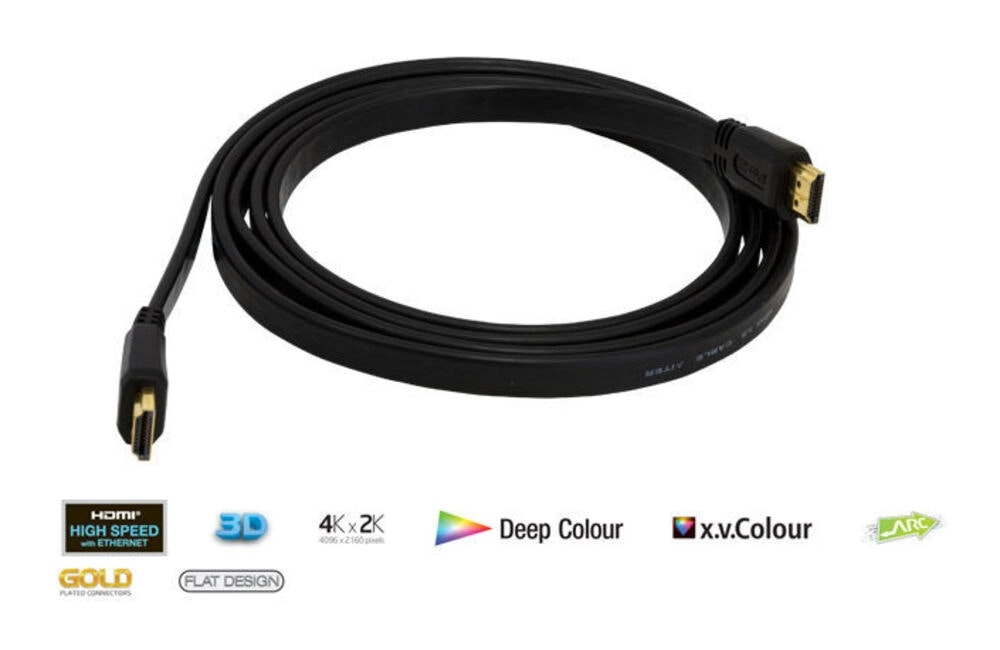 Pro2 HLVF5 5M HDMI Cable 4K 3D 1080p Full HD High Speed Ethernet Gold Plated