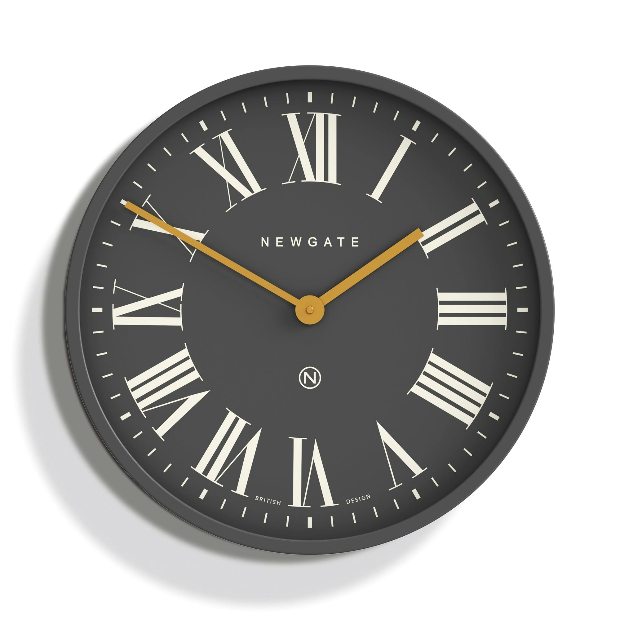 Newgate Mr Butler Wall Clock Moonstone Grey Reverse Dial