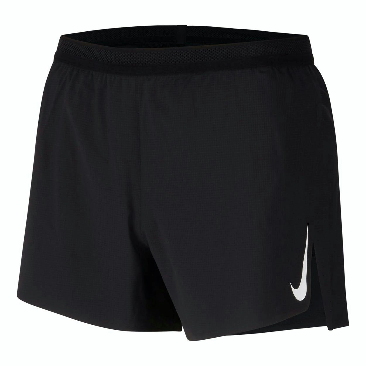 Nike Mens AeroSwift Dri-Fit Length Running Shorts 4"/10cm - Black/White