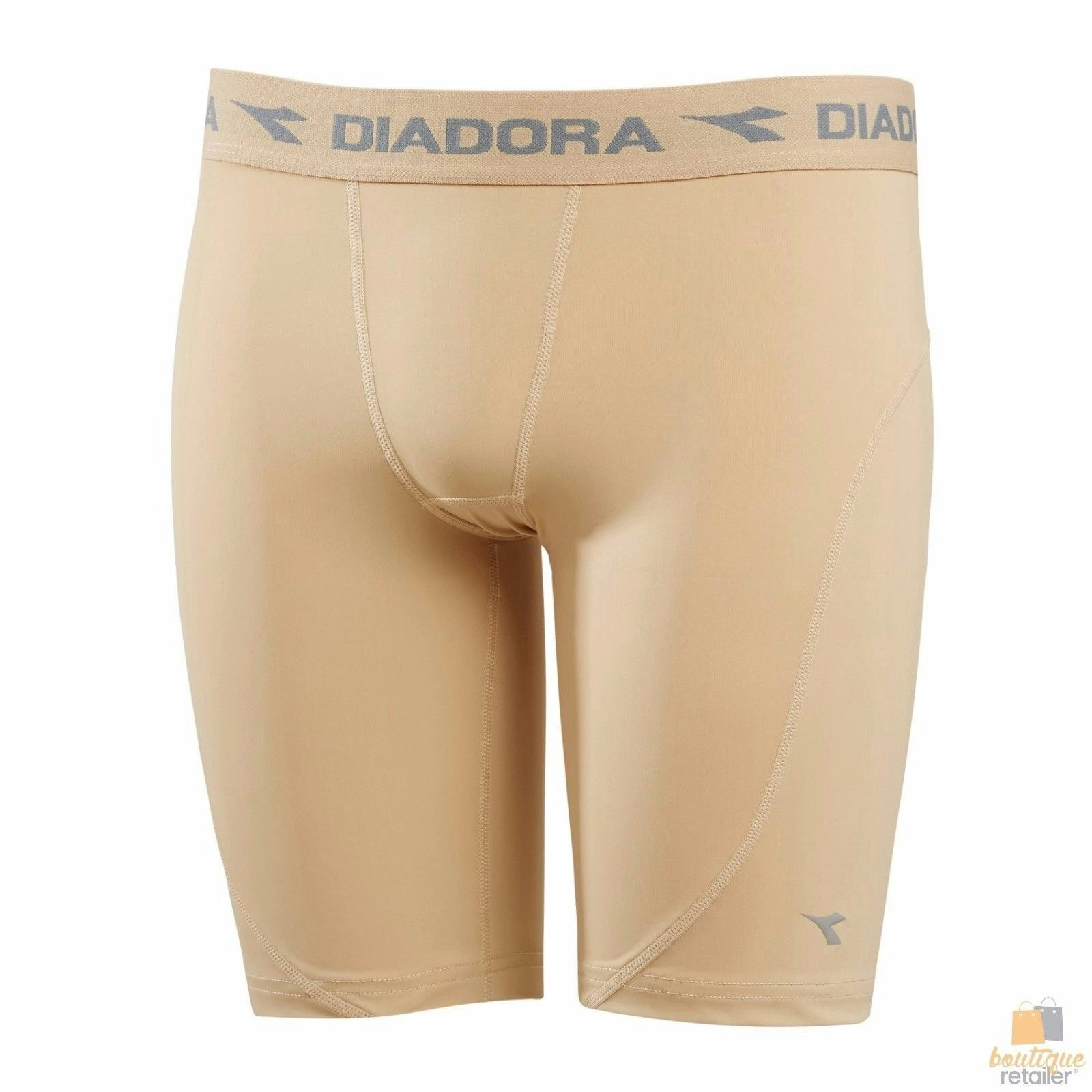 Kids Diadora Compression Shorts Tights Boys Thermal - Nude