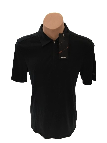 Head Mens Basic Technology Endo Dry And Ergo Stretch Polo Tennis Sport  - Black