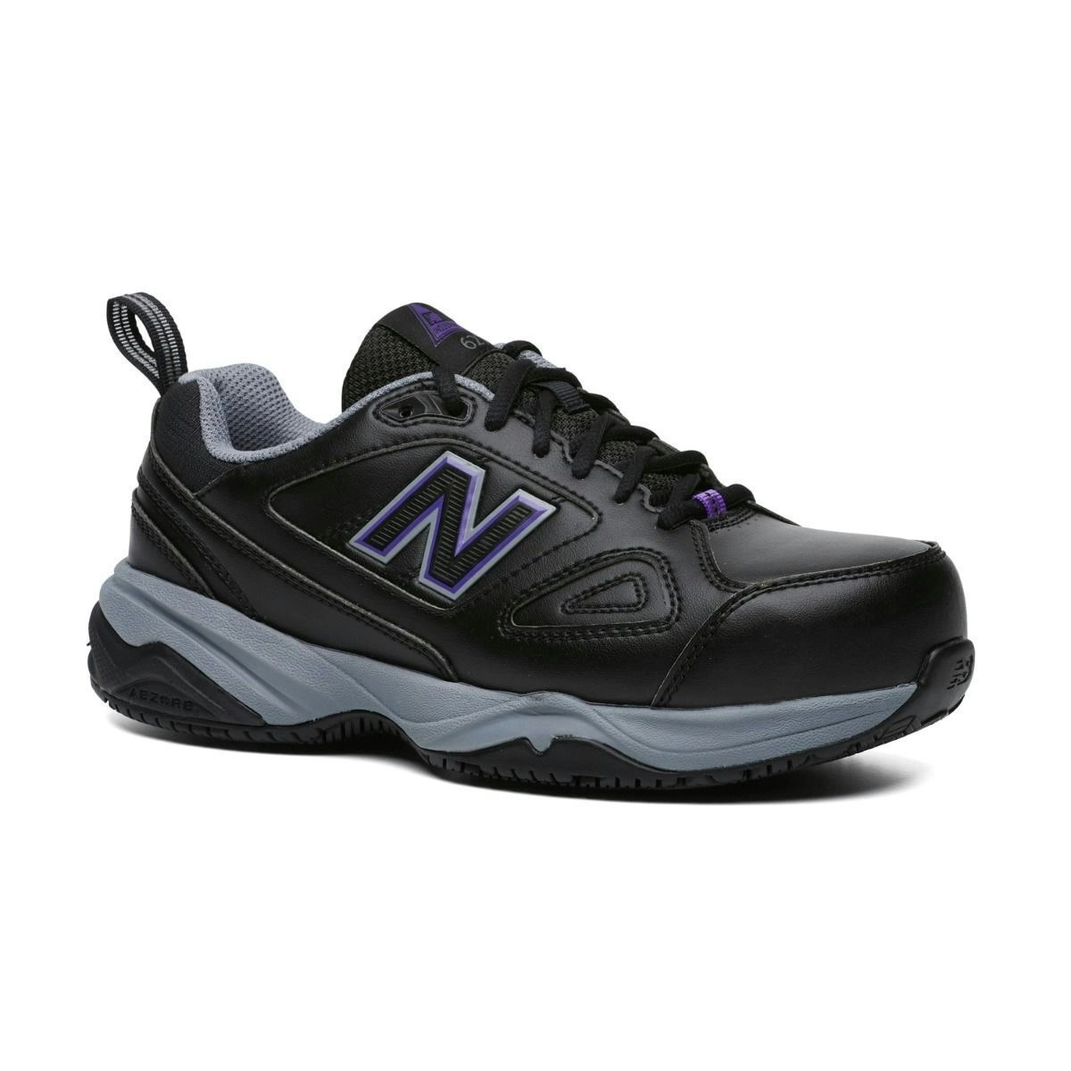 New Balance Womens 627 Steel Cap Toe Safety Shoes Runners Work - Black/Purple