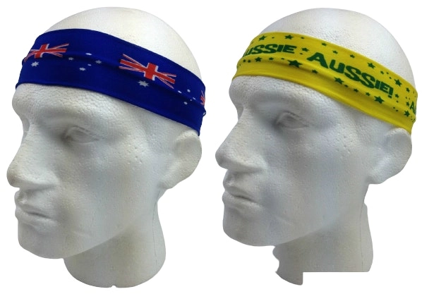 Aussie Flag Australia HEADBAND For Tennis Cricket Australia Day Costume Oz