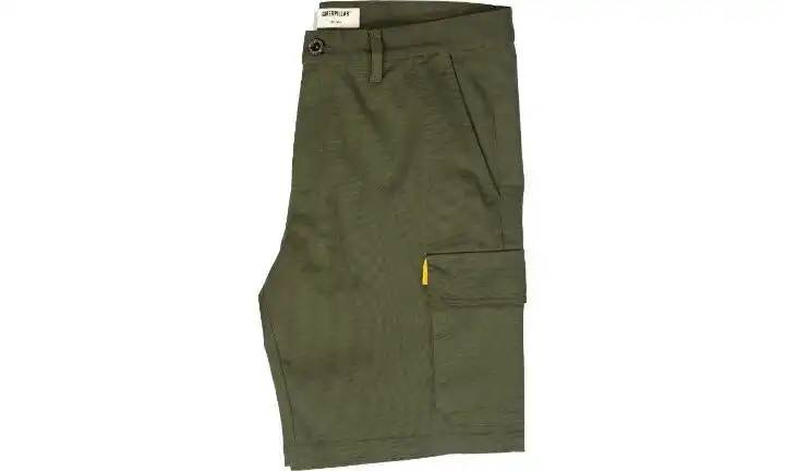 CAT Mens Stretch Cargo Shorts Caterpillar Work Workwear Bottoms - Marshland