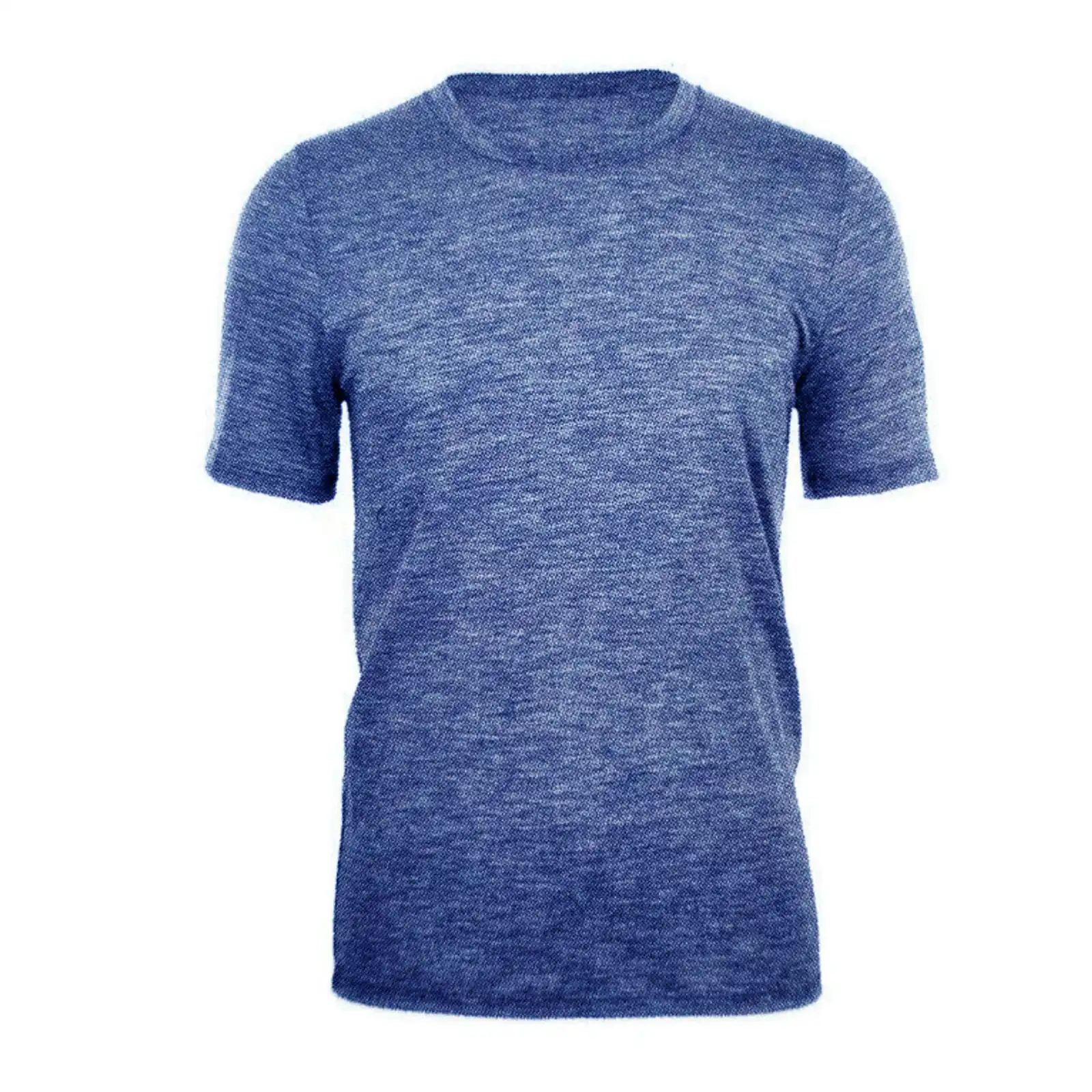 Merino Skins Mens Classic Crew Neck Tee Wool Thermal T-Shirt Short Sleeve - French Navy