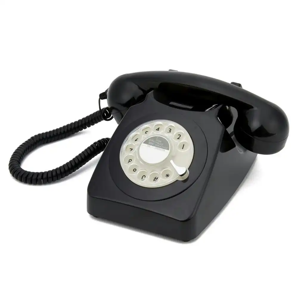 GPO Retro 746 Rotary Telephone - Black