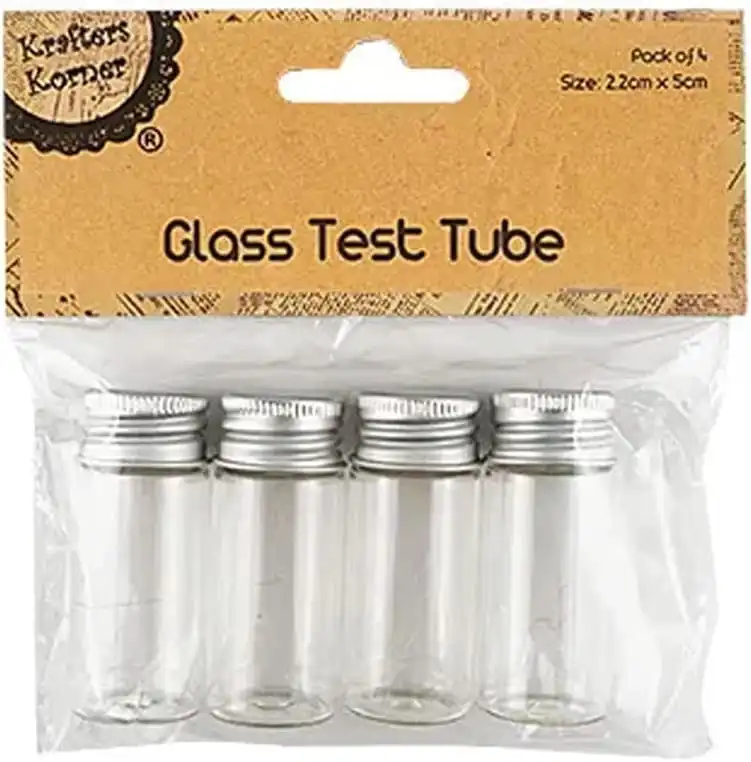 [2Pk X 4Pce] Krafters Korner Glass Test Tube (2.2Cm X 5)