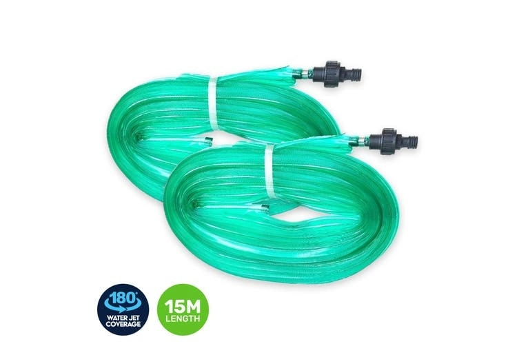 Garden Greens 2PK Hose Garden Soaker Tube UV Treated Lawn Garden Beds 15m