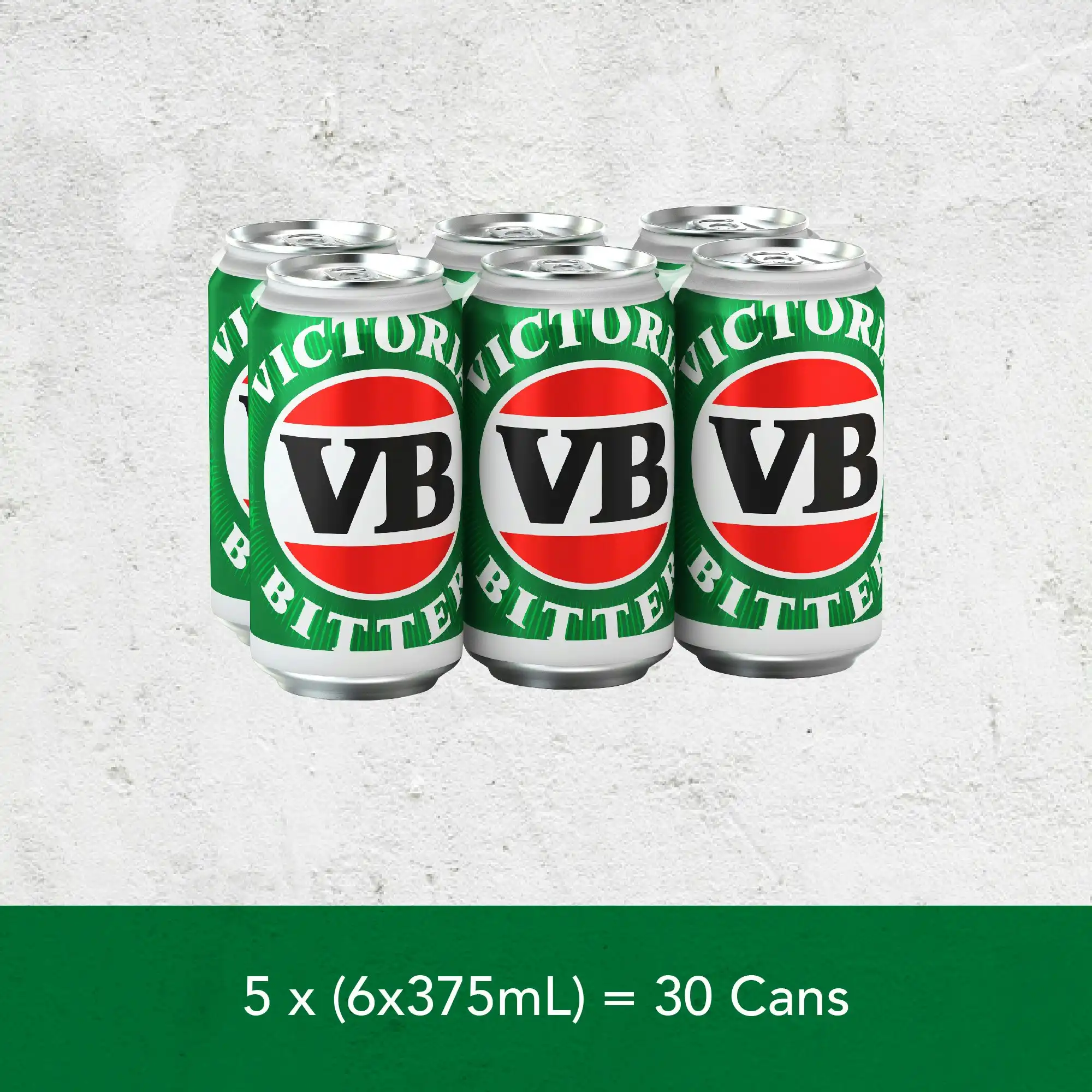 Victoria Bitter Beer Case 30 x 375mL Cans