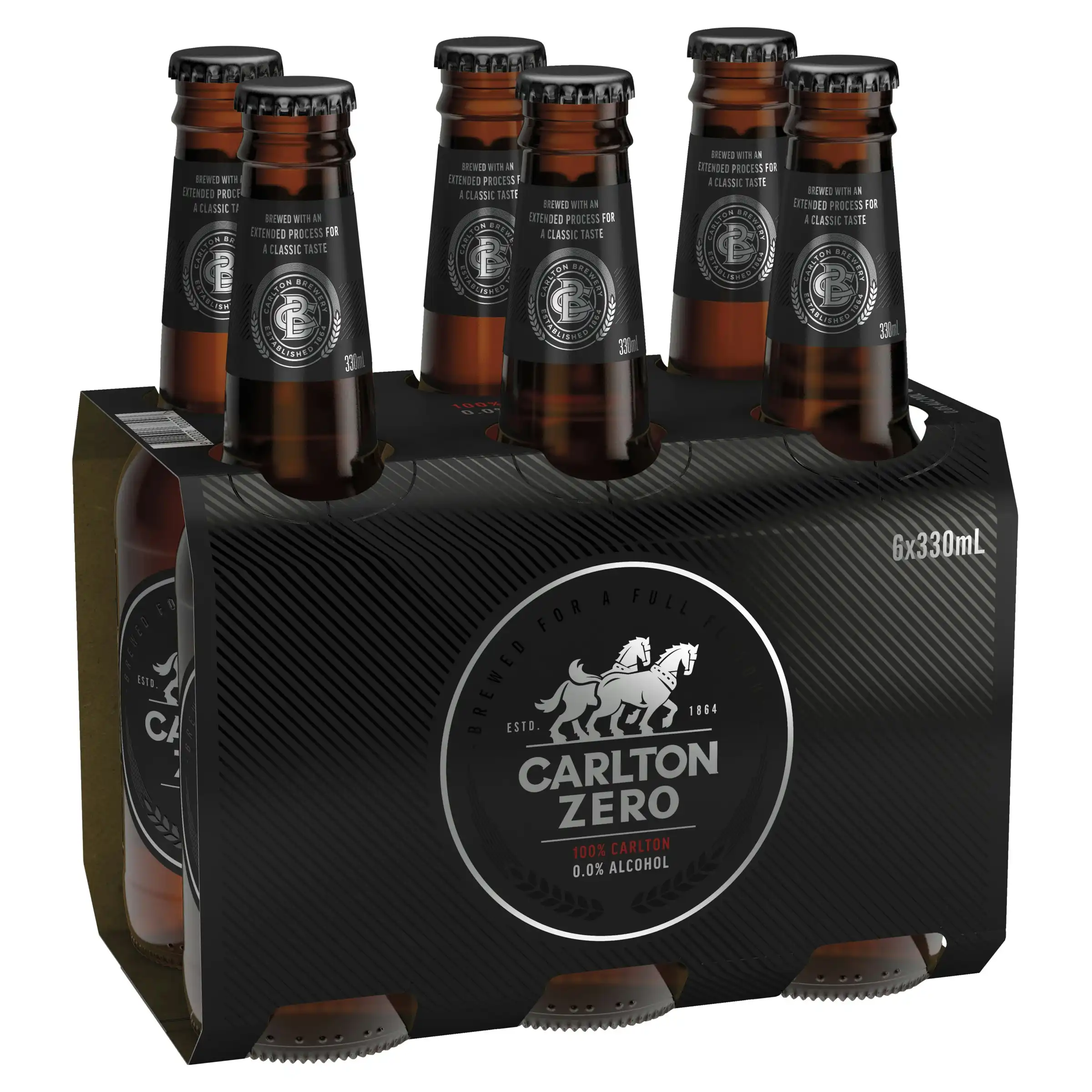 Carlton Zero Beer Case 24 x 330mL Bottles