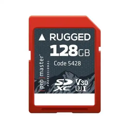 ProMaster SDXC Rugged 128GB 100MB/s UHS-1 U3 V30 Professional Memory Card