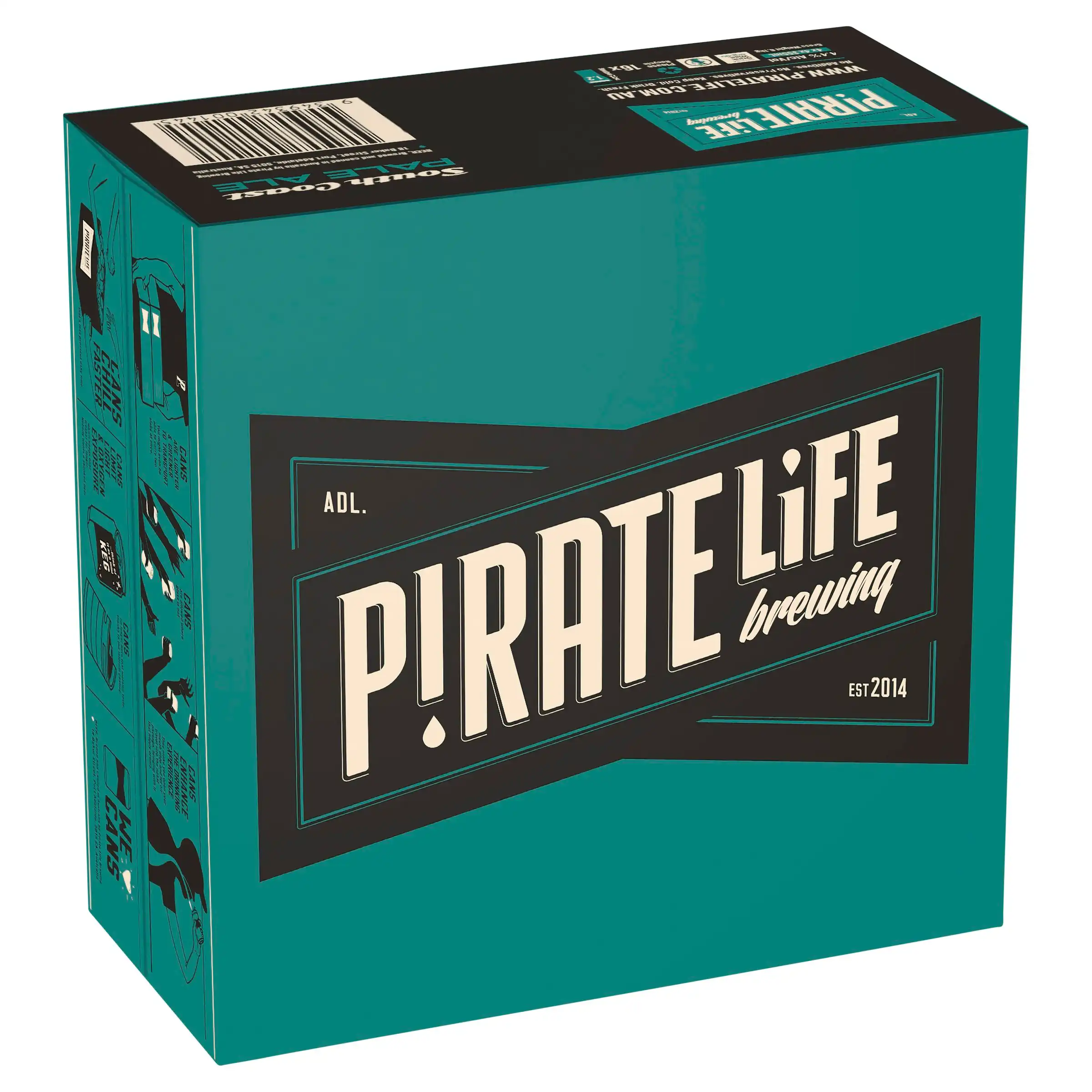 Pirate Life Brewing South Coast Pale Ale 16 Case x 355mL Cans