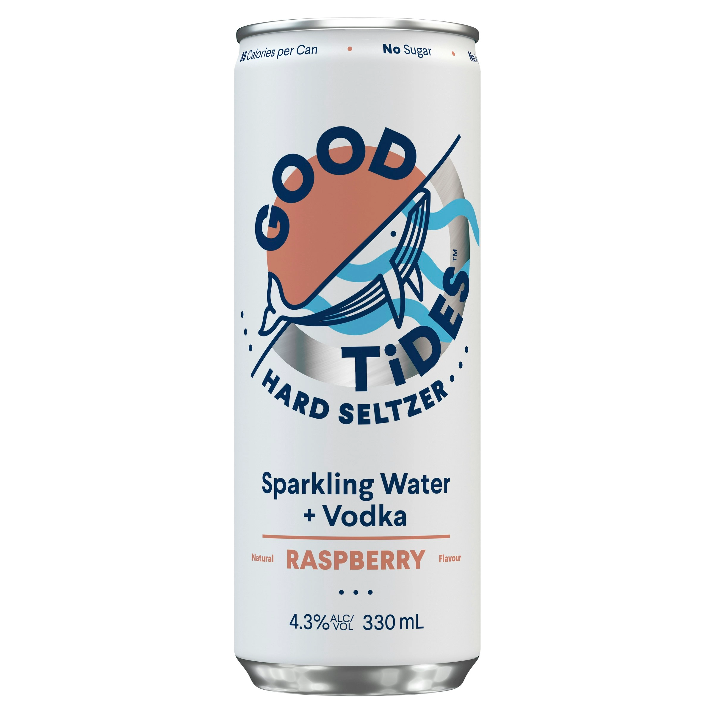 Good Tides Hard Seltzer Raspberry 24 x 330mL