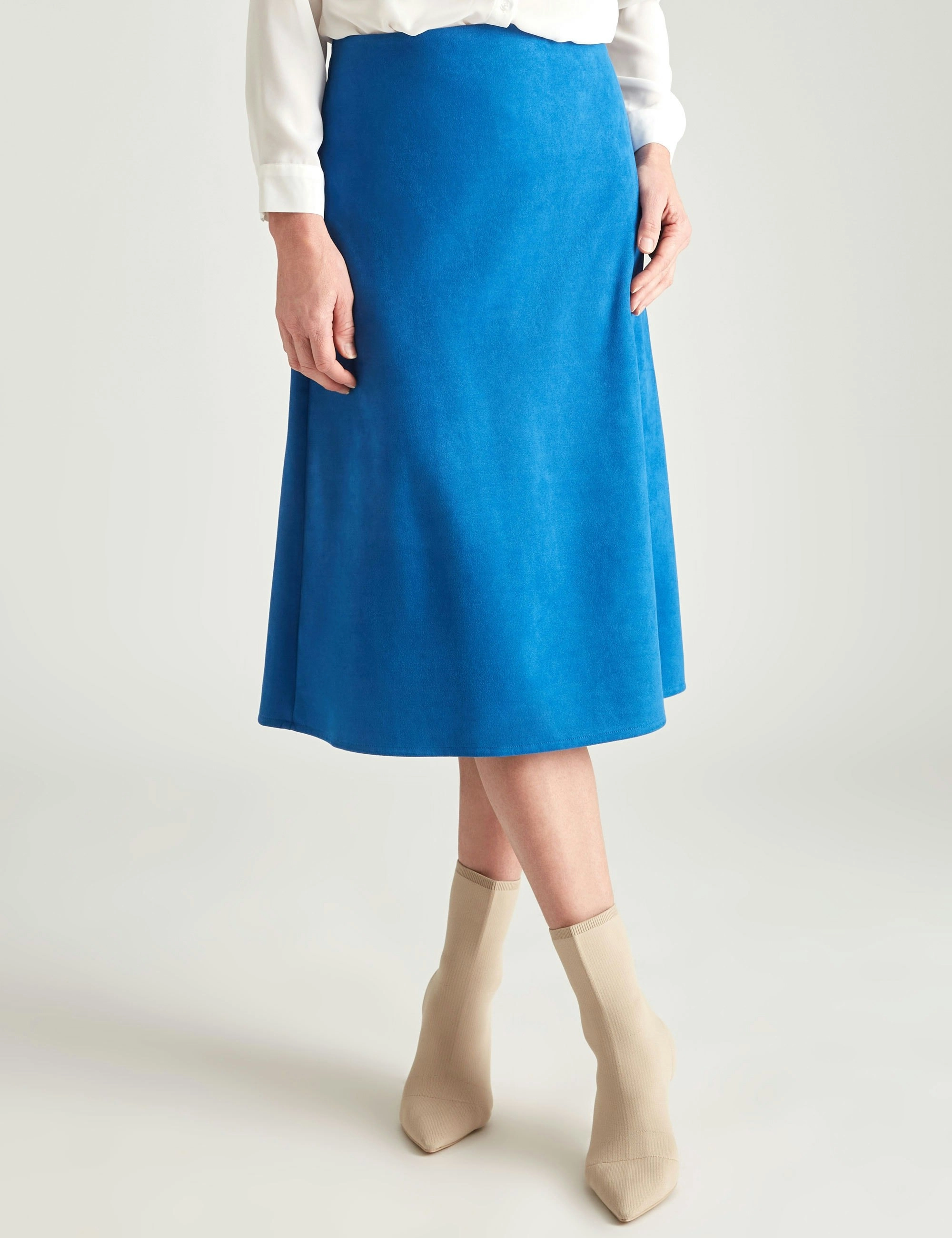 Noni B Suedette Flip Skirt (Snorkel Blue)