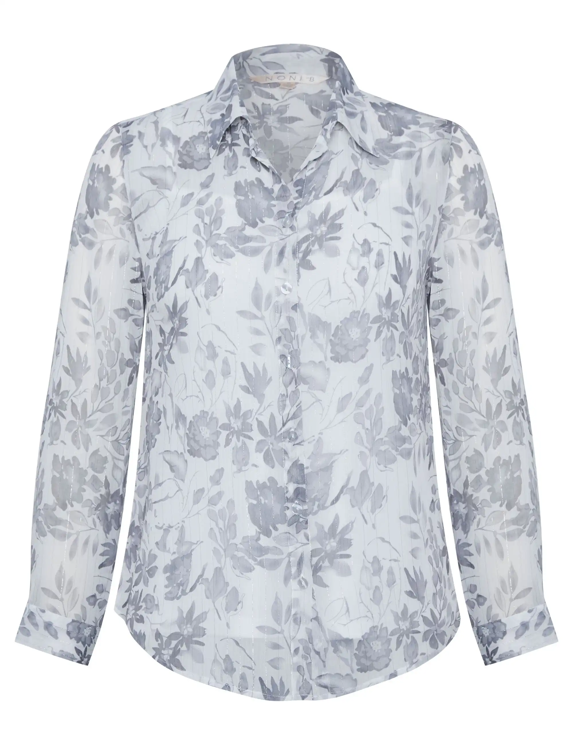 Noni B Lurex Printed Shirt