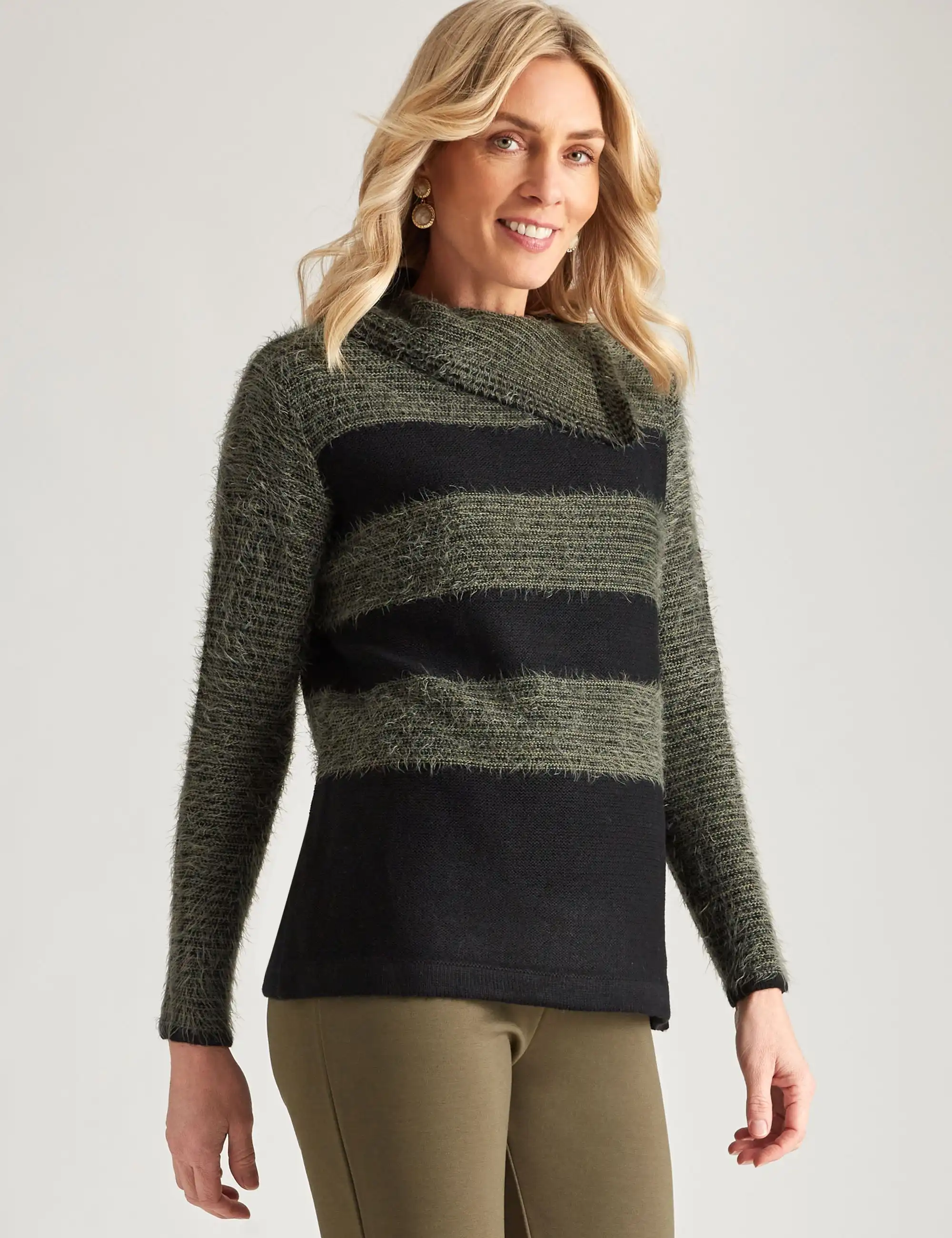 Noni B Fluffy Stripe Jumper