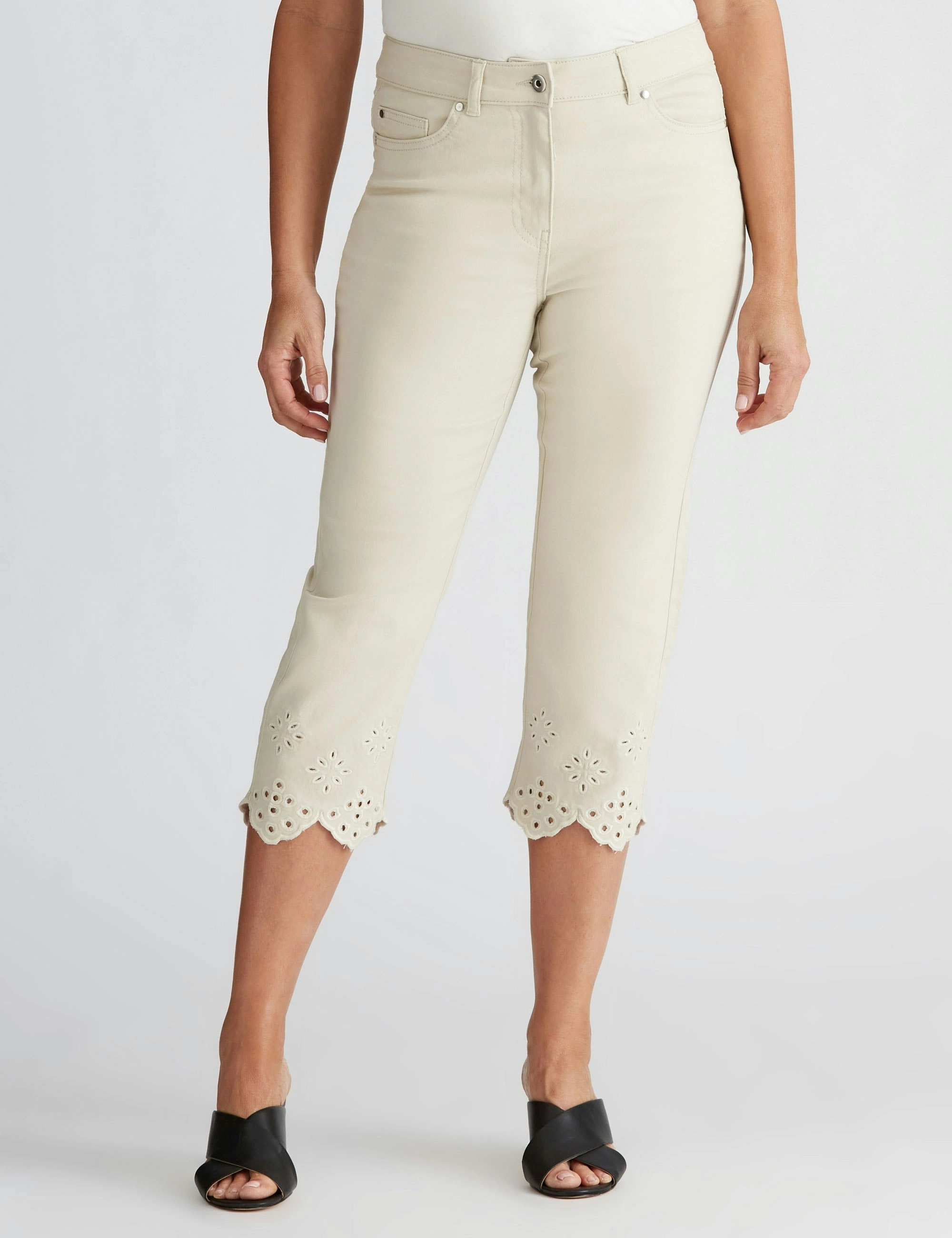 Millers Crop with Cut Out Hem Detail Jeans