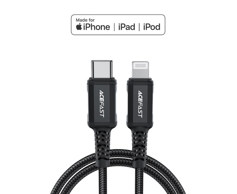 ACEFAST MFi Nylon Braided Charging Data Cable C4-01 USB-C to Lightning