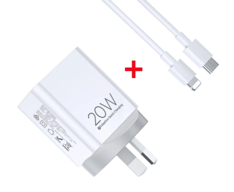 20W USB A + TYPE C Fast Wall Charger (with 1M Lightning Cable) Made by PISEN