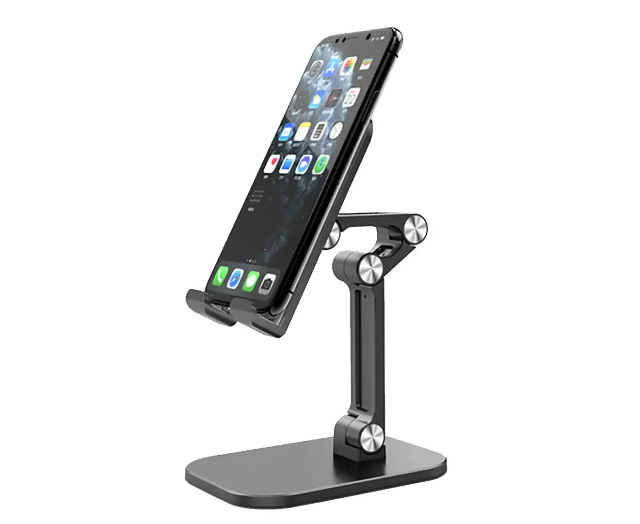 Orotec Universal Folding Desktop Phone Holder for Smart Phones and Tablets, Black