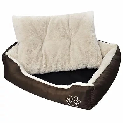 Warm Dog Bed with Padded Cushion L