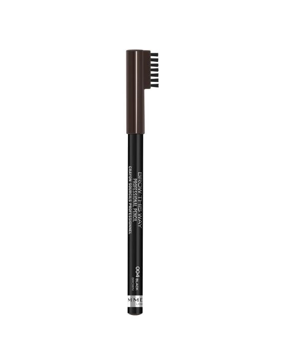 Rimmel Brow This Way Professional Eyebrow Pencil #004 Black Brown