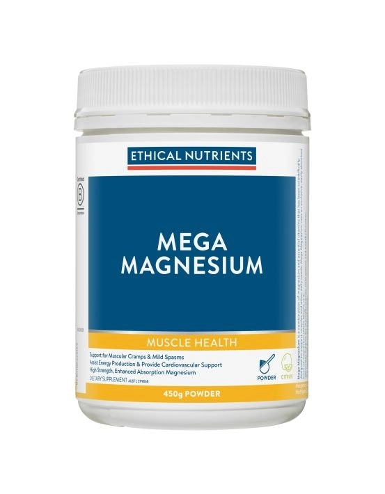 Ethical Nutrients Mega Magnesium Powder Citrus 450g