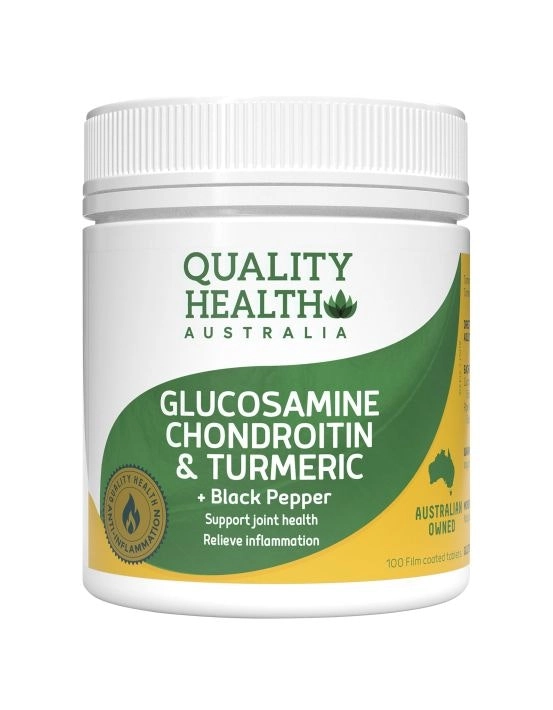 Quality Health Glucosamine Chondroitin + Turmeric 100 Tablets