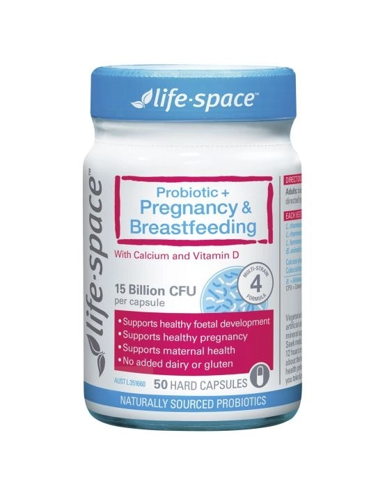 Life-Space Probiotic + Pregnancy & Breastfeeding with Calcium and Vitamin D 50 Hard Capsules