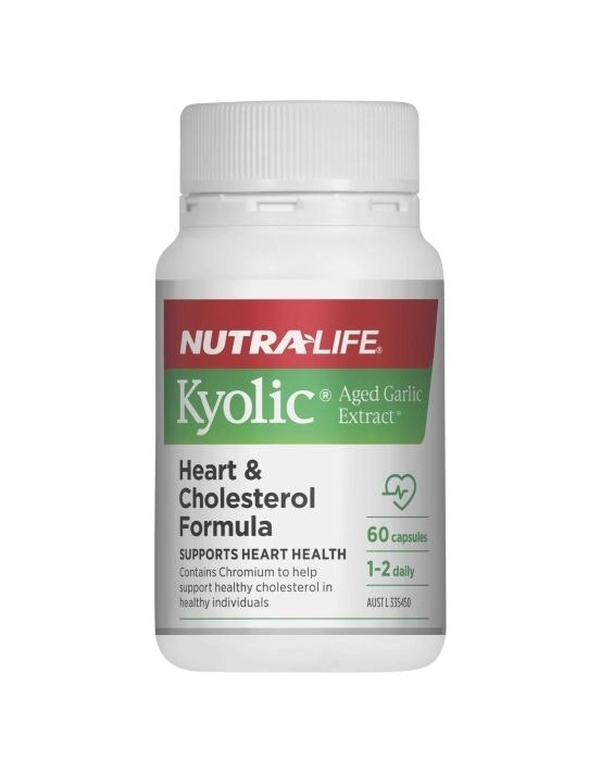 Nutra-Life Kyolic Aged Garlic Extract Heart & Cholesterol Formula 60 Capsules