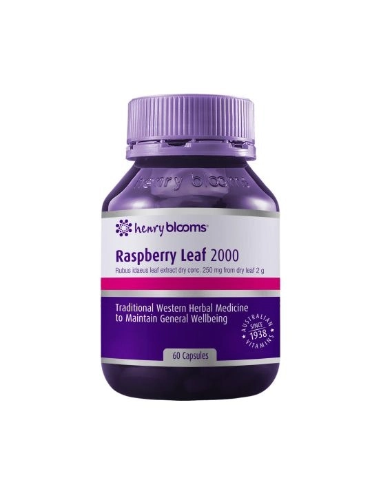 Henry Blooms Raspberry Leaf 2000Mg 60 Vegetarian Capsules