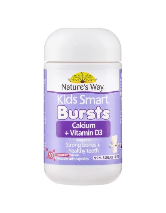 Nature's Way Kids Smart Bursts Calcium And Vitamin D3 50 Capsules