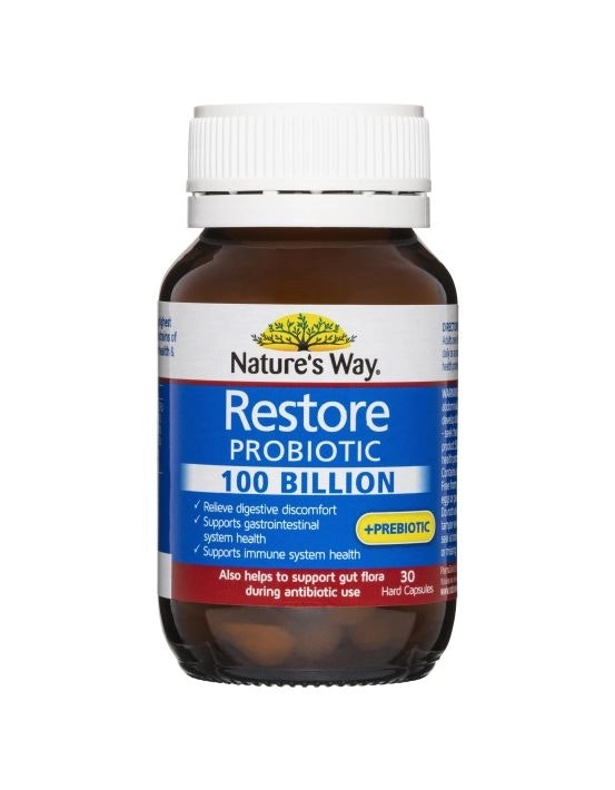 Nature's Way Restore Probiotics 100 Billion 30 Capsules