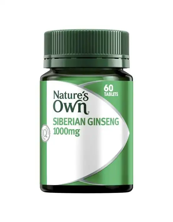 Nature's Own Ginseng Siberian 1000Mg 60 Tablets