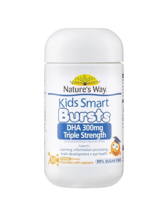 Nature's Way Kids Smart Triple Strength DHA 300mg 50 Capsules