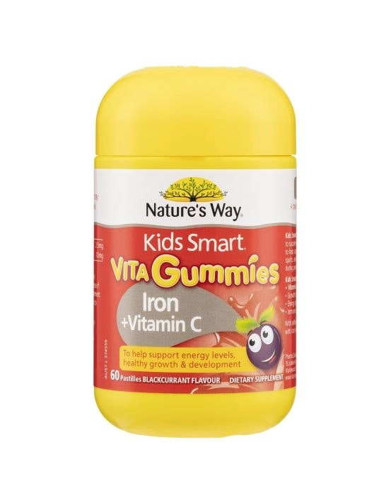 Nature's Way Kids Smart Vita Gummies Iron + Vitamin C 60's