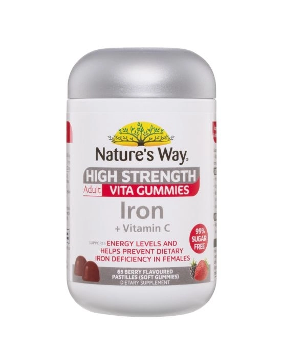 Nature's Way High Strength Adult Vita Gummies Iron + Vitamin C 65's