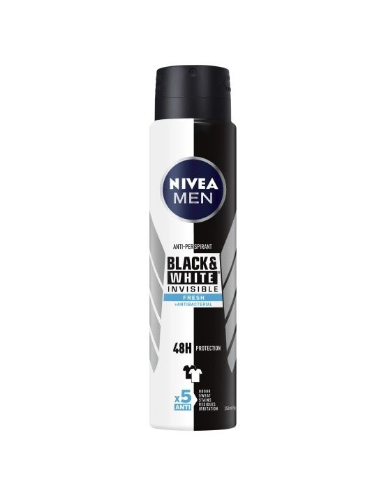 Nivea Men Invisible for Black and White Fresh Aerosol Deoderant 250mL