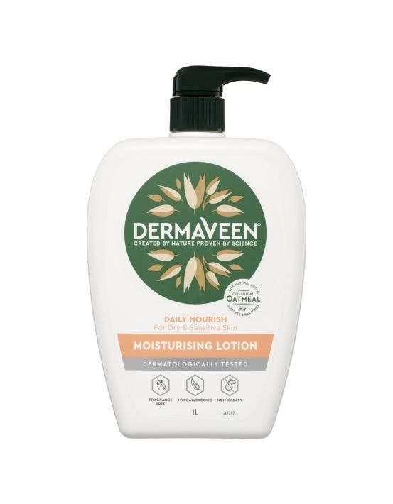 DermaVeen Daily Nourish Moisturising Lotion for Dry & Sensitive Skin 1L