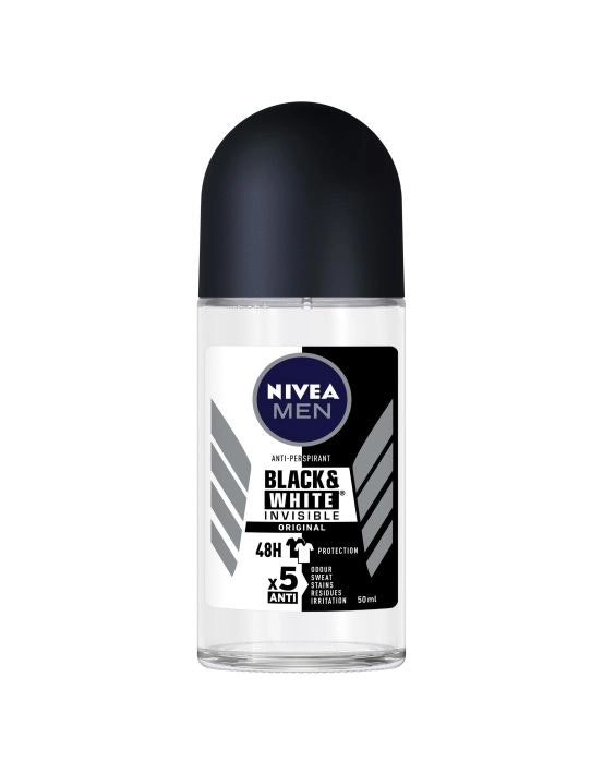 Nivea Deodorant Roll On Men Invisible Black And White 50mL