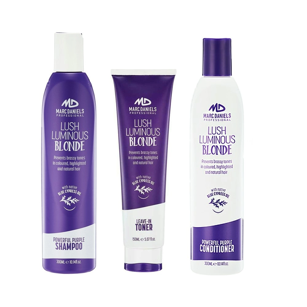 Marc Daniels Trio Pack Purple Blonde 300ml Shampoo, Conditioner & Toner