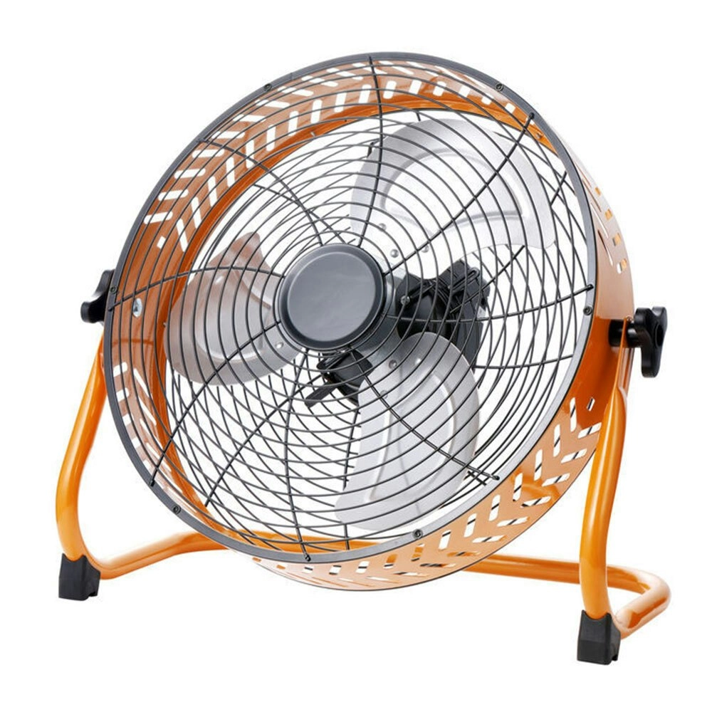 Heller 10" Portable USB Rechargeable 12W Tilt Adj./3 Blade Cooling Fan Orange