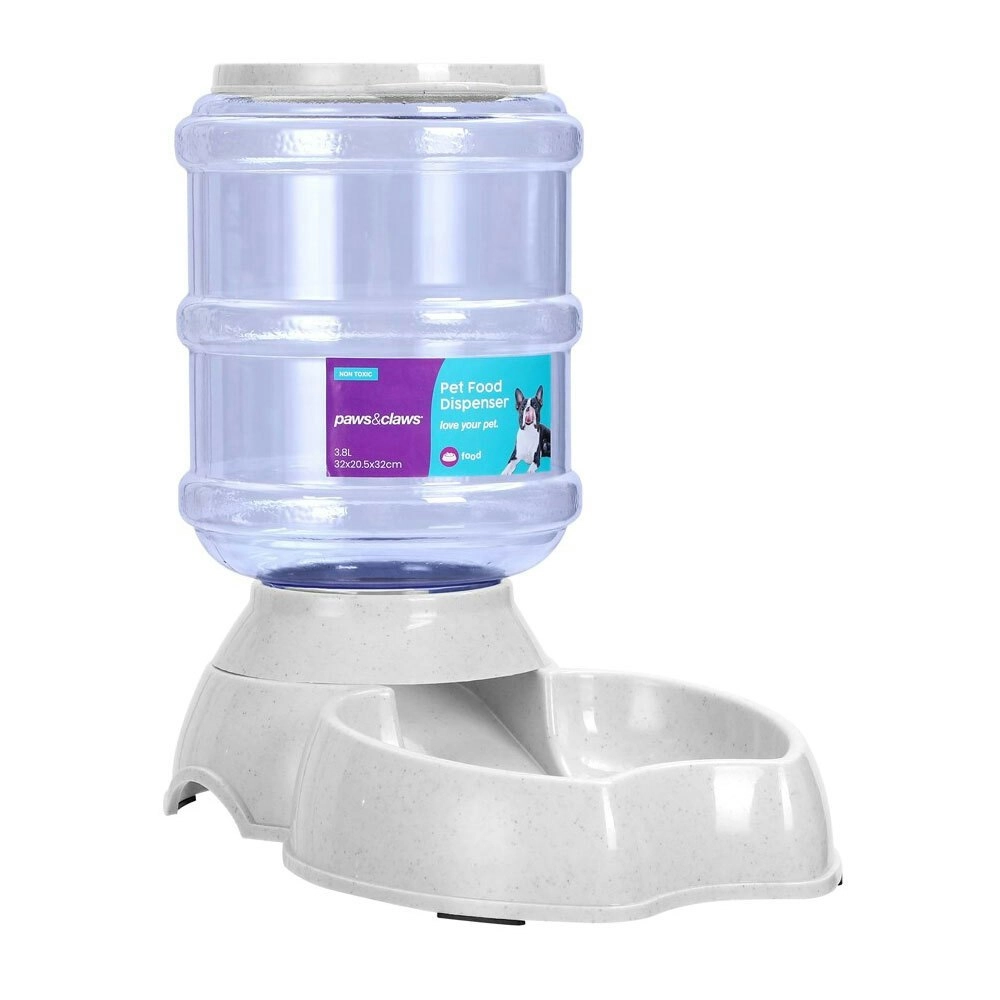 Paws & Claws 3.8L Automatic Pet Dog Cat Food Feeding Dispenser Feeder Assorted