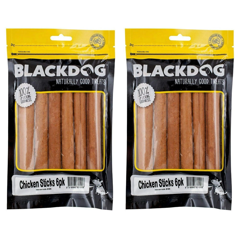 12x Blackdog Naturally Good Pet/Dog Chicken Sticks Healthy Treats/Reward/Food