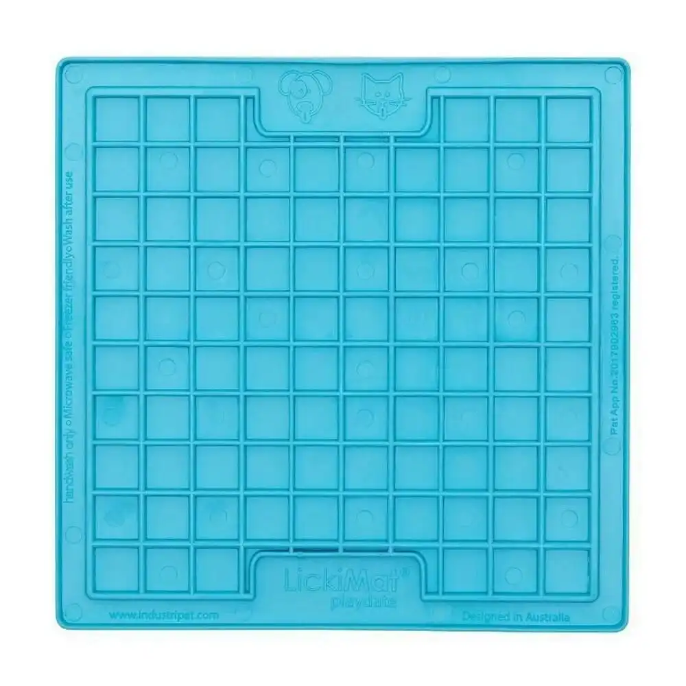 Lickimat 20cm Playdate Cat Mat Feeder Wet/Dry Liquid Food Training Pad Turquoise