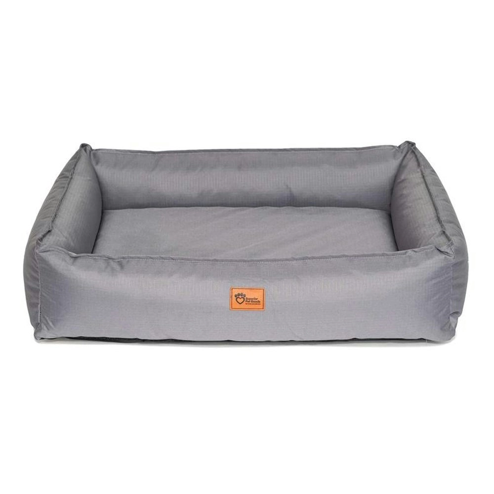 Superior Pet Goods 87x67x23cm Dog Lounger/Bed Indoor Ortho Ripstop Small Grey