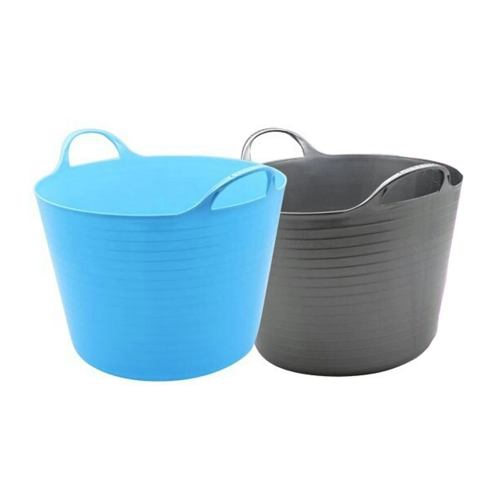 2x Boxsweden 60L Flexible Tub w/ Handle Home Garden Water Storage Bucket Assort